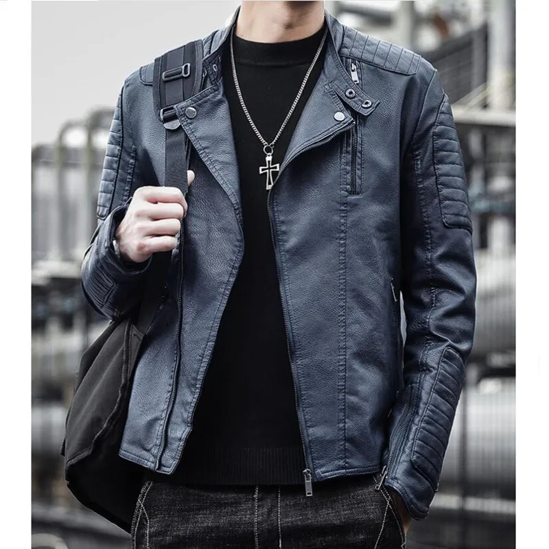 2023 Men's Slim Fit Jacket Fashion Solid Color Motorcycle Winter Jackets chaqueta hombre Windproof Black Leather Jackets S-3XL
2023 Men's Slim Fit Jacket Fashion Solid Color Motorcycle Winter Jackets chaqueta hombre Windproof Black Leather Jackets S-3XL