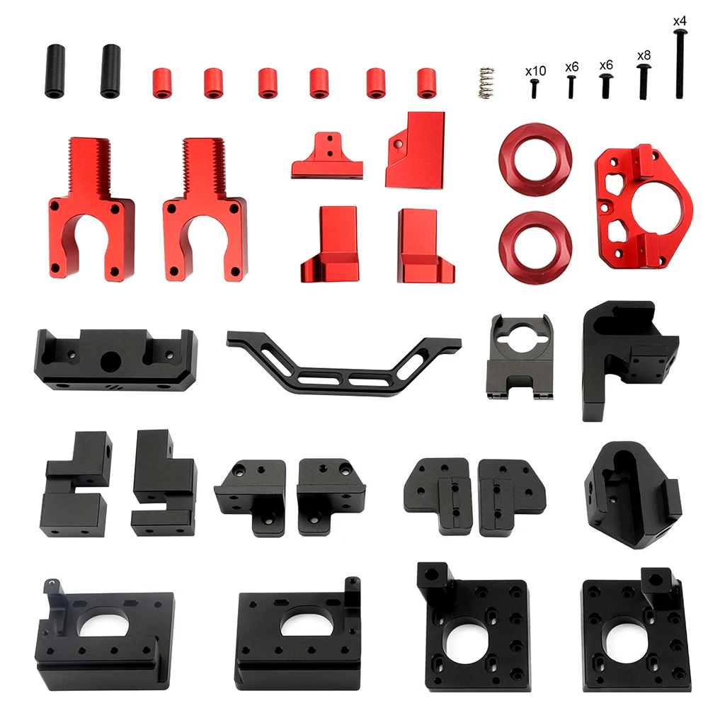 

For Voron V0.1 Corexy 3D Printer Frame Kit Black Red CNC Machined Metal Parts