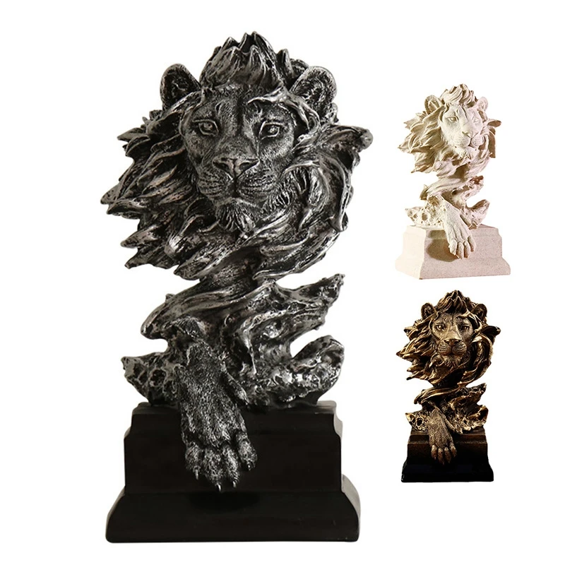 Lion Statue Office Decor Crafts Mighty Lion Animal Sculpture Resine Collectible For House Decorations Living Room
Lion Statue Office Decor Crafts Mighty Lion Animal Sculpture Resine Collectible For House Decorations Living Room