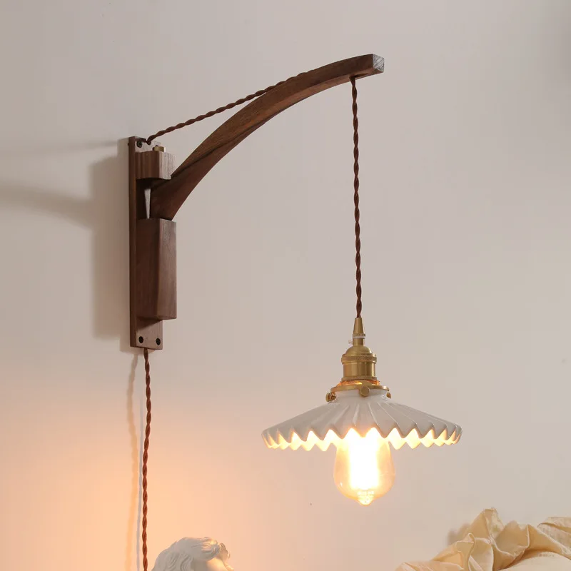 Vintage Walnut Japanese Wall Lamp Ceramic Wall-mounted Bedroom Folding Lamp Corridor Telescopic Non-wiring Mirror Front Lamp
Vintage Walnut Japanese Wall Lamp Ceramic Wall-mounted Bedroom Folding Lamp Corridor Telescopic Non-wiring Mirror Front Lamp