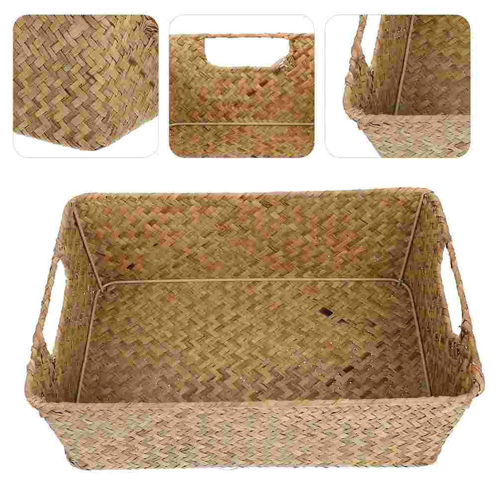 Hemoton Rattan Storage Basket Handle Rectangular Woven Fruit Baskets Wicker Bread Basket Snack Container Laundry Bin Basket
Hemoton Rattan Storage Basket Handle Rectangular Woven Fruit Baskets Wicker Bread Basket Snack Container Laundry Bin Basket