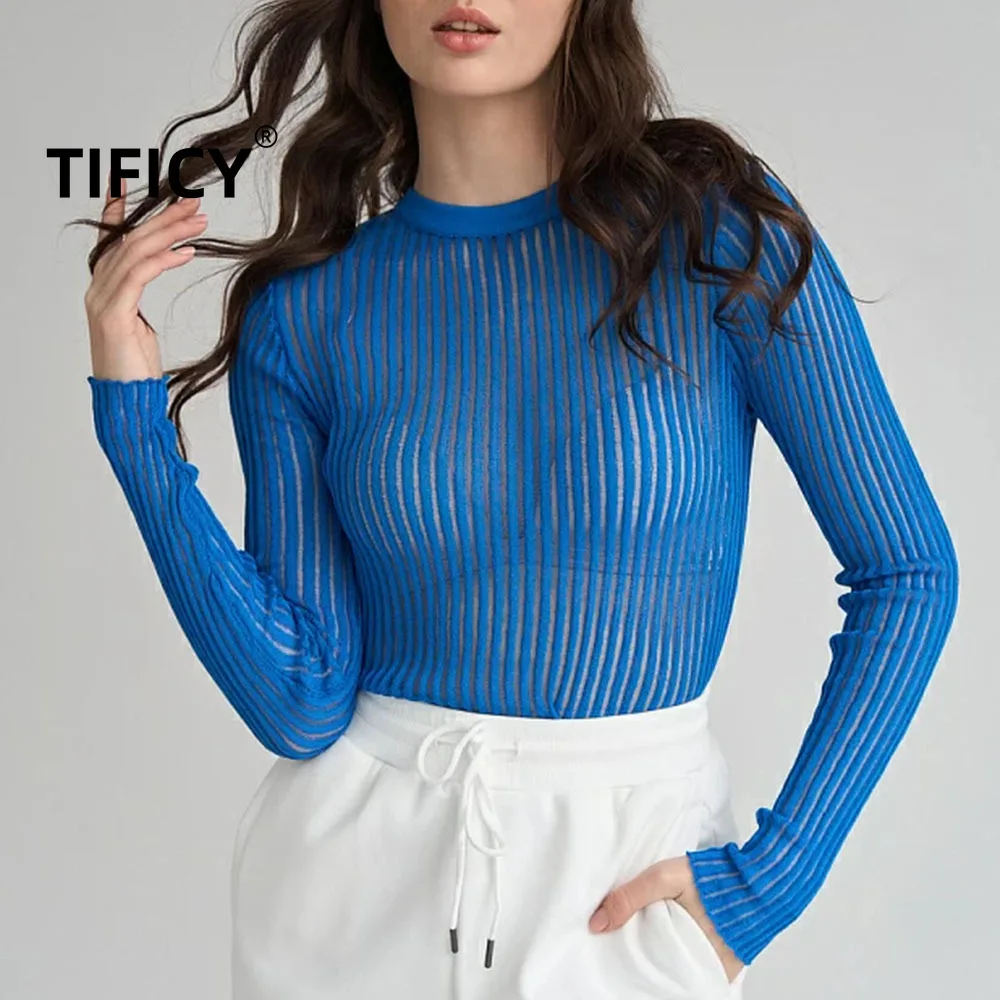 Hollow Out Sweater Spring/Summer Women's Sexy Slim Fitting Wool Round Neck Long Sleeved Thin Pit Stripe Sweater Tops
Hollow Out Sweater Spring/Summer Women's Sexy Slim Fitting Wool Round Neck Long Sleeved Thin Pit Stripe Sweater Tops
