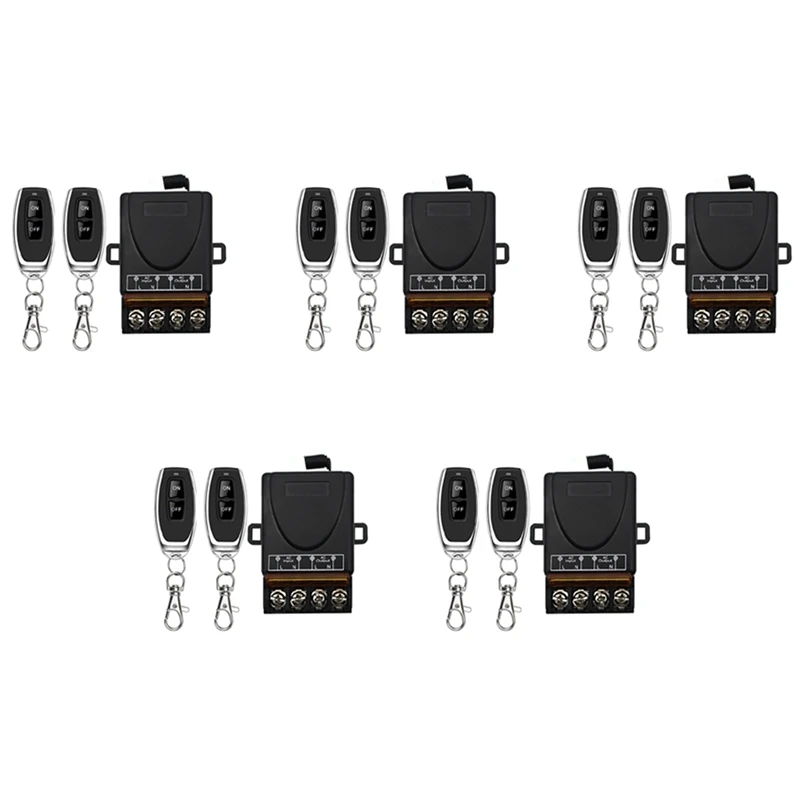 

5X AC220V 30A 1CH 433Mhz Wireless Remote Control Switch RF Relay Receiver + On/Off For Electric Appliance Lamp