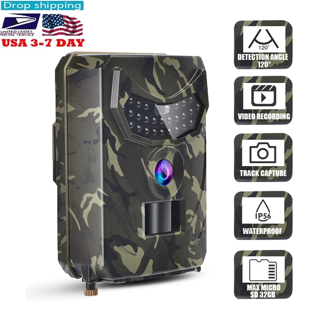 New Camouflage PR100 Hunting Camera Photo Trap HD 1080 12MP Wildlife Trail Night Vision Trail Thermal Imager Video Cameras
New Camouflage PR100 Hunting Camera Photo Trap HD 1080 12MP Wildlife Trail Night Vision Trail Thermal Imager Video Cameras