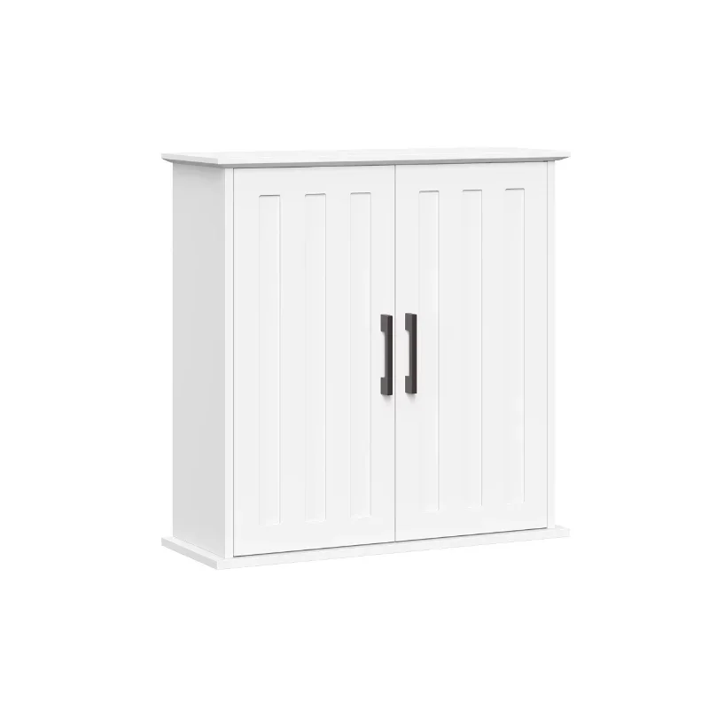 

RiverRidge Home Monroe Two-Door Wall Cabinet White 8.69 X 23.63 X 23.75 Inches Bathroom Cabinet Storage