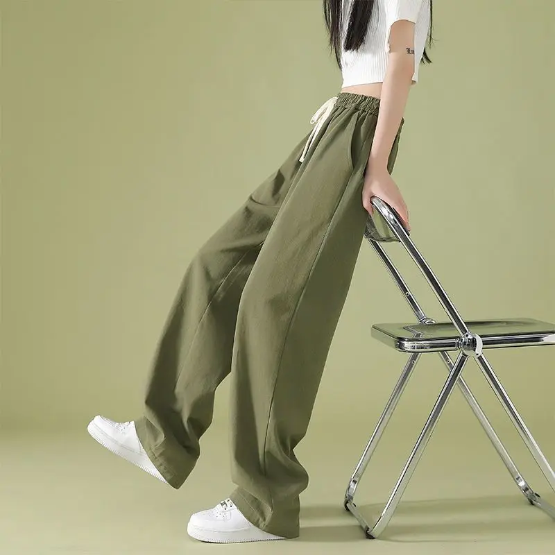 Large Size Wide Leg Pants for Women's Spring/summer Pure Cotton Drape Casual Straight Leg Pants Loose High Waisted Long Pants
Large Size Wide Leg Pants for Women's Spring/summer Pure Cotton Drape Casual Straight Leg Pants Loose High Waisted Long Pants
