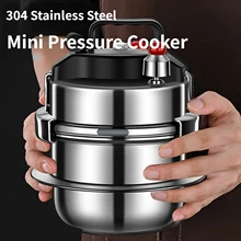 Small Pressure Cooker 5 Minutes Quickly Cooking Mini Pressure Cooker Camping Pressure Canners for All Hob Types Kitchen Accs