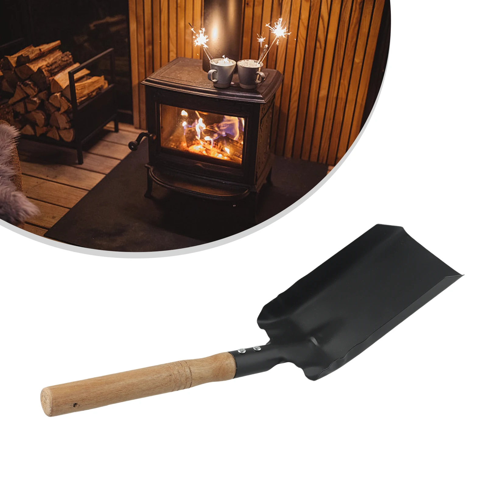 

Ash Shovel Chimney Shovel Indoor Steel Dustpan Accessories Fireplace Cleaning Outdoor Household Commodity Parts