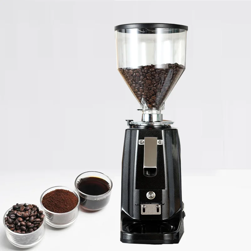 Электрическая кофемолка для зерен, автоматическая кофемолка для коммерческого кафе
Электрическая кофемолка для зерен, автоматическая кофемолка для коммерческого кафе