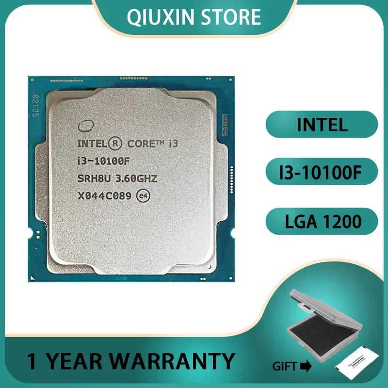 

3.6 GHz 4-core 8-thread CPU processor L2 = 1M L3 = 6m 65W LGA 1200，Intel Core i3-10100F i3 10100F