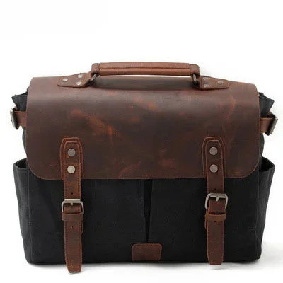 Vintage Men's Canvas Crazy Horse Leather Shoulder Messenger Bag Computer Official Knight Motorcycle
Vintage Men's Canvas Crazy Horse Leather Shoulder Messenger Bag Computer Official Knight Motorcycle