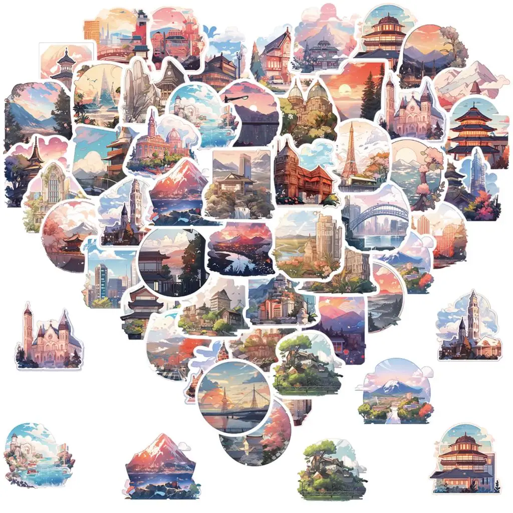 10/50pcs Stickers Cartoon Aesthetic Architecture Graffiti Skateboard Waterproof Suitcase Luggage DIY Laptop Car Stickers Decals
10/50pcs Stickers Cartoon Aesthetic Architecture Graffiti Skateboard Waterproof Suitcase Luggage DIY Laptop Car Stickers Decals