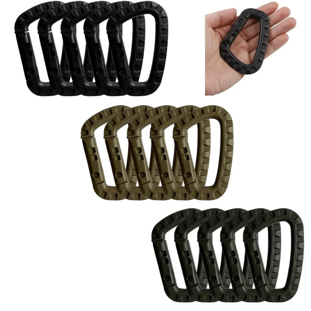 5pcs 8.5cm Tactical Backpack Buckle Fast Tactical Carabiner Plastic Hook D Shape Mosqueton EDC Gear For Outdoor Camping
5pcs 8.5cm Tactical Backpack Buckle Fast Tactical Carabiner Plastic Hook D Shape Mosqueton EDC Gear For Outdoor Camping