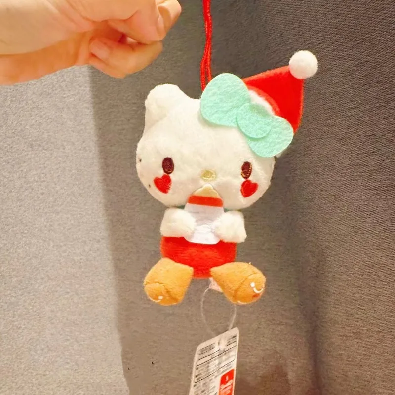 

Sanrio Christmas Hello Kitty Kawaii Cartoonn Keychain Accessories Cute Anime Schoolbag Hanging Doll Hello Kitty Christmas Gift