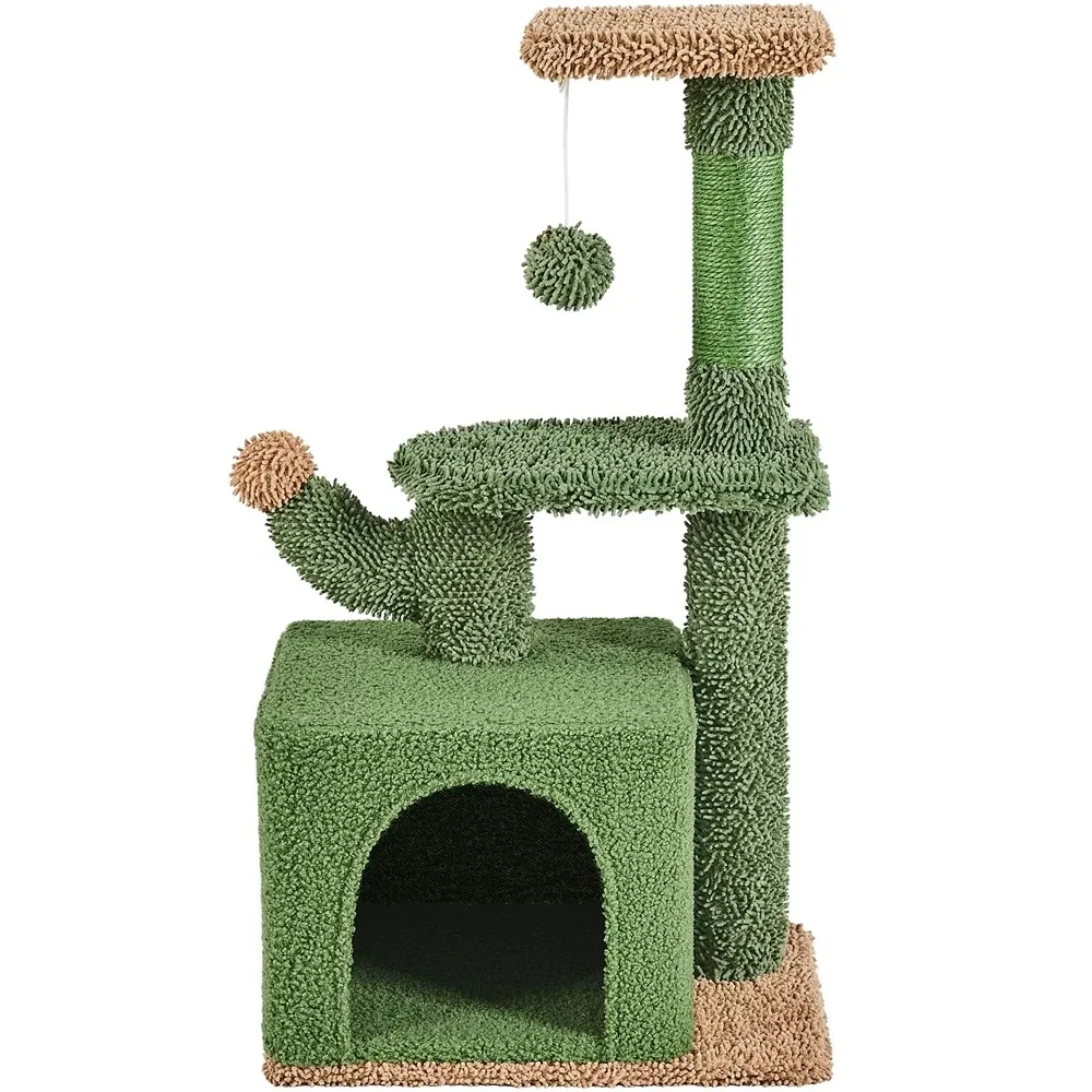 Tall Cactus Cat Tree with Natural Sisal for Kittens, Green / Brown Free Your Furniture From Those Sharp Little Claws
Tall Cactus Cat Tree with Natural Sisal for Kittens, Green / Brown Free Your Furniture From Those Sharp Little Claws