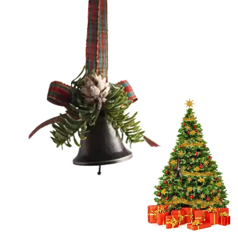 

Christmas Decoration Trumpet Metal Bell Window Tree Hanging Pendant Merry Christmas Decor New Year Drop Ornaments