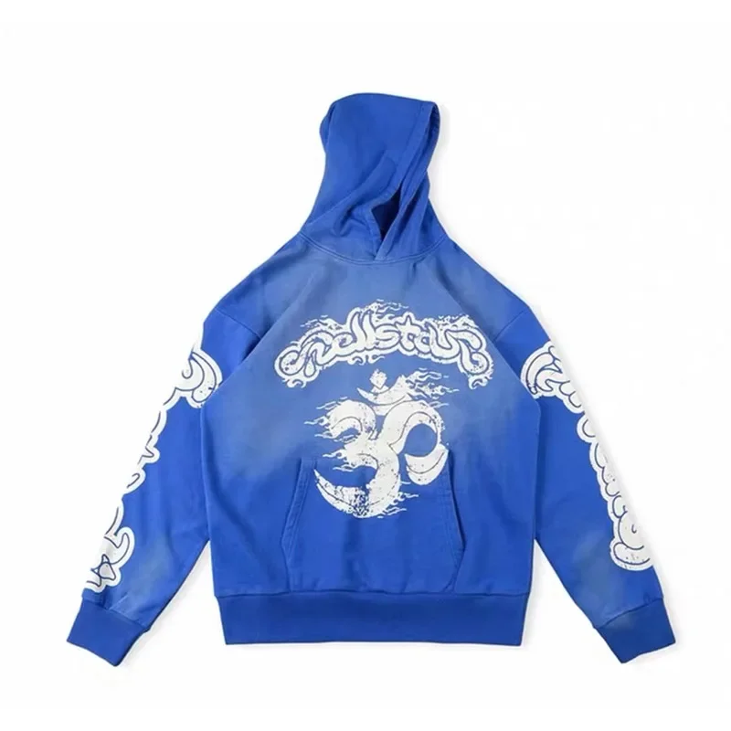 Fashionable high street INS retro distressed mud patterned Hellstar loose hoodie with patchwork sports casual flared pants
Fashionable high street INS retro distressed mud patterned Hellstar loose hoodie with patchwork sports casual flared pants