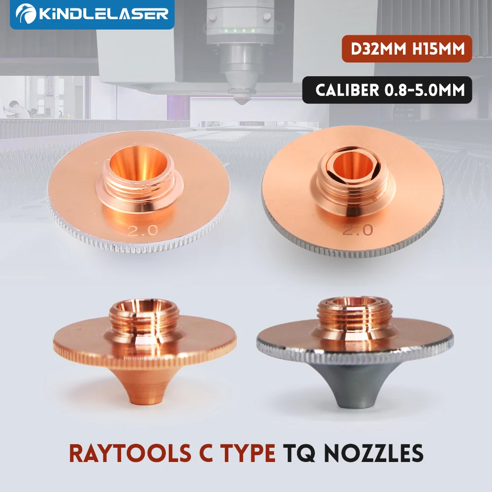 KINDLELASER Raytools C Type TQ Nozzles Dia.32mm H15mm Single/Double Layers Chrome-Plated Caliber 0.8-5.0mm For Cutting Head
KINDLELASER Raytools C Type TQ Nozzles Dia.32mm H15mm Single/Double Layers Chrome-Plated Caliber 0.8-5.0mm For Cutting Head
