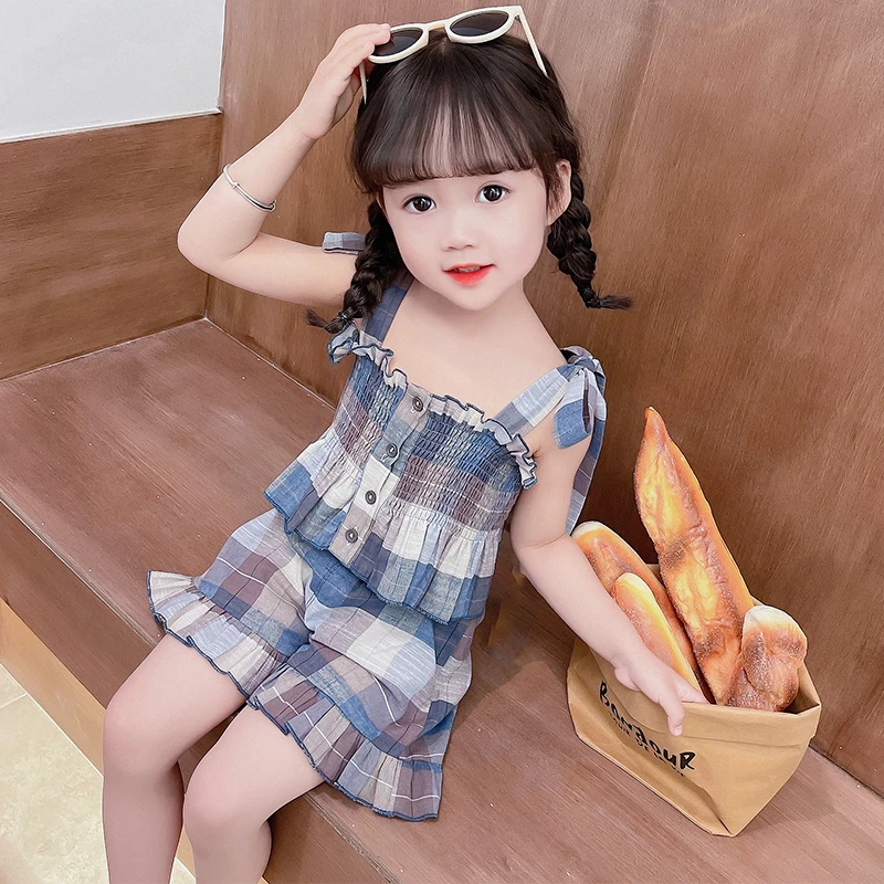 2023 Summer Children Clothing Sets Baby Girls Plaid Tops Shorts Kids Casual Clothes Infant Outfits Princess Costumes 2-8 Years
2023 Summer Children Clothing Sets Baby Girls Plaid Tops Shorts Kids Casual Clothes Infant Outfits Princess Costumes 2-8 Years