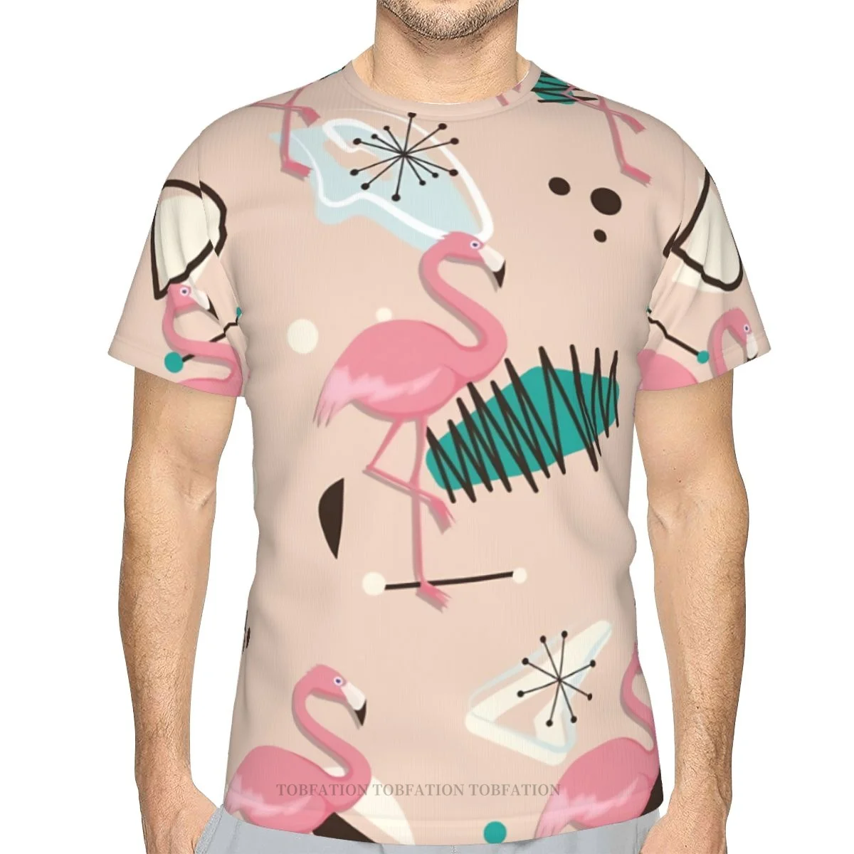 Men's TShirts Mid Century Flamingo 3D Printed Oversized Retro Short-Sleeved Polyester Harajuku O-Neck Tops Streetwear
Men's TShirts Mid Century Flamingo 3D Printed Oversized Retro Short-Sleeved Polyester Harajuku O-Neck Tops Streetwear