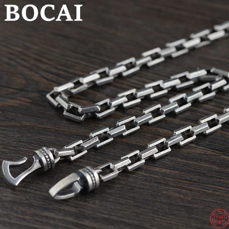 BOCAI S925 Sterling Silver Necklace 2022 New Popular Thick 7mm Solid HeavenyChain Fashion Pure Argentum Jewelry for Men Women
BOCAI S925 Sterling Silver Necklace 2022 New Popular Thick 7mm Solid HeavenyChain Fashion Pure Argentum Jewelry for Men Women