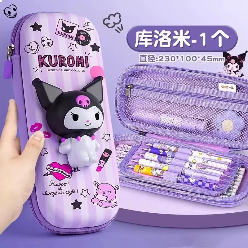 

Sanrio Kuromi Pencil Case Cartoon Hello Kitty Pochacco Pencils Bag Cute Cinnamoroll My Melody Stationery Box Study Stationery