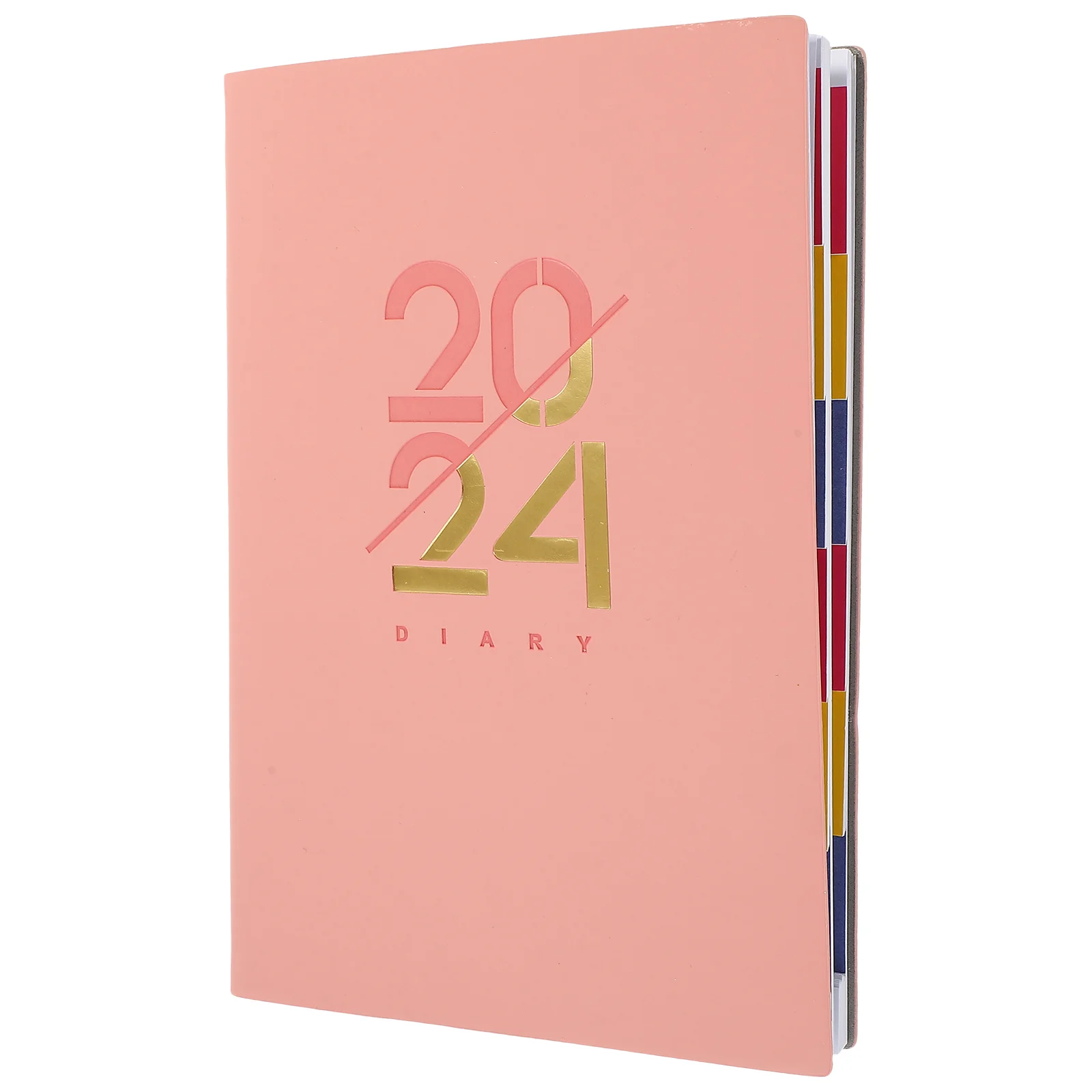 

2024 Agenda Book Planner for Students Softcover Notebook English Notepad Daily Imitation Schedule Recording