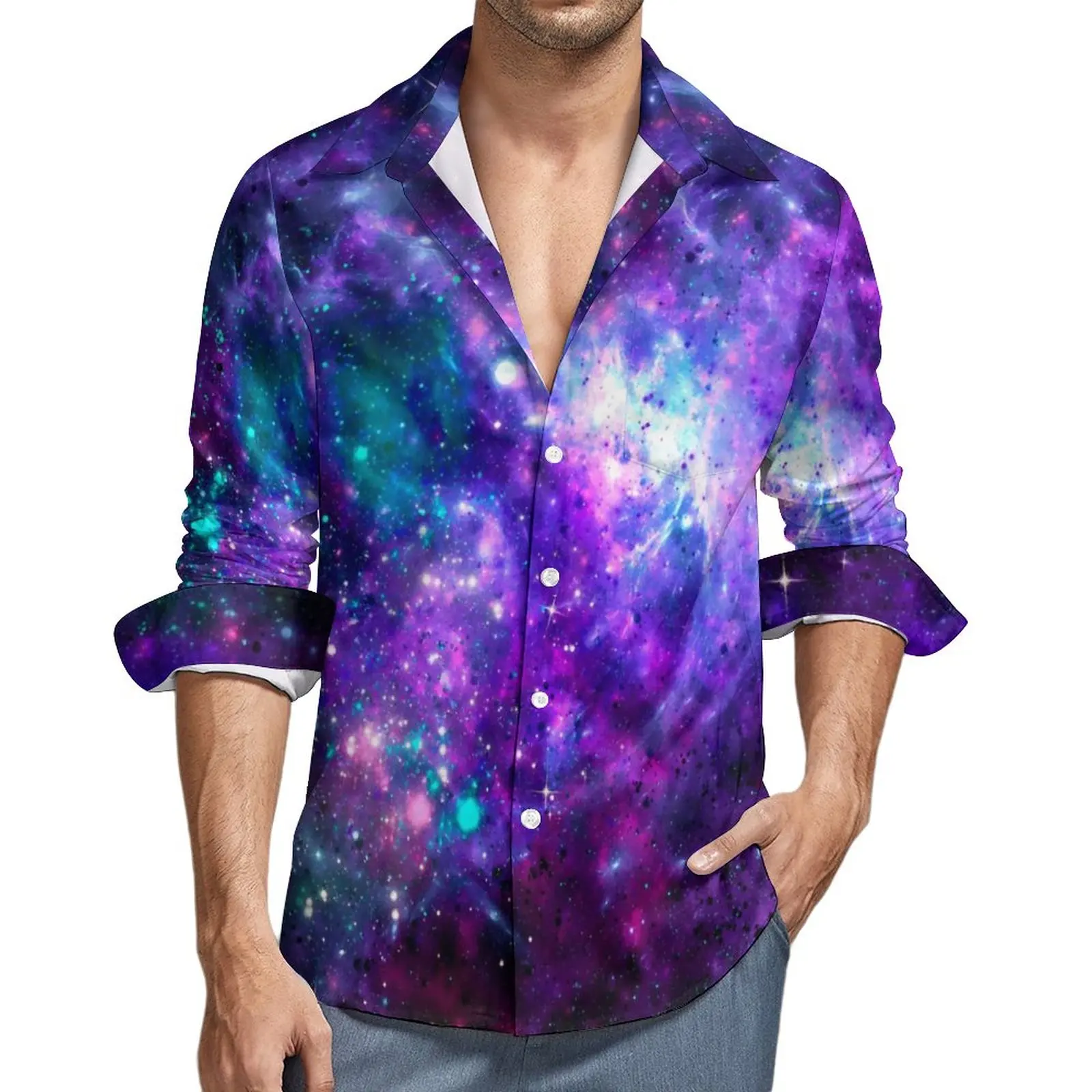 Cosmic Space Print Shirt Spring Fantasy Galaxy Casual Shirts Mens Vintage Blouses Long Sleeve Custom Stylish Clothing Large Size
Cosmic Space Print Shirt Spring Fantasy Galaxy Casual Shirts Mens Vintage Blouses Long Sleeve Custom Stylish Clothing Large Size