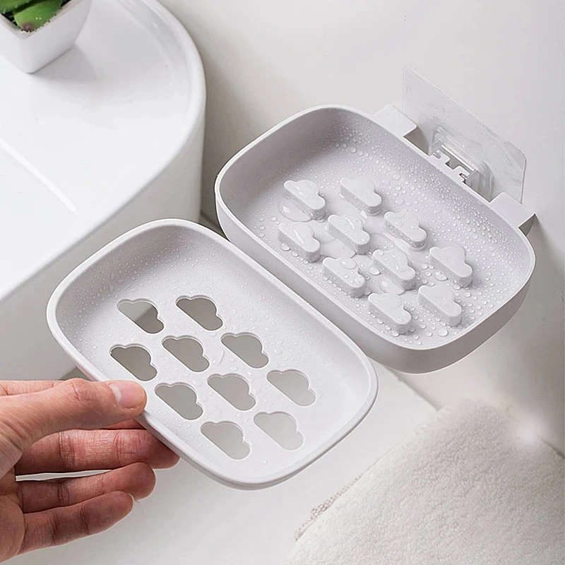 Cloud Double Drain Soap Dish Bathroom Accessories Kitchen Suction Cup Wall-mounted Punch-free Soap Dish Household Soap Rack
Cloud Double Drain Soap Dish Bathroom Accessories Kitchen Suction Cup Wall-mounted Punch-free Soap Dish Household Soap Rack