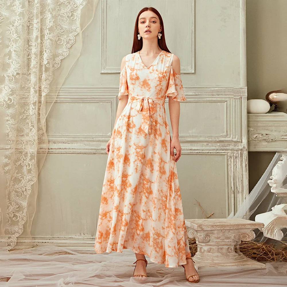 Fashion Women's Elegant Ruffle Sleeve Printed in Stock Catwalk es Summer Dress Woman 2023 Trendy
Fashion Women's Elegant Ruffle Sleeve Printed in Stock Catwalk es Summer Dress Woman 2023 Trendy