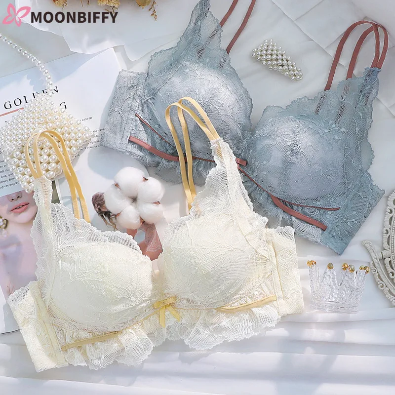 Women Push Up Brassiere New Japanese Bra Fashion Cotton Thick Underwear Sexy Lace Female Sexy Lingerie Soutien Gorge Femme
Women Push Up Brassiere New Japanese Bra Fashion Cotton Thick Underwear Sexy Lace Female Sexy Lingerie Soutien Gorge Femme