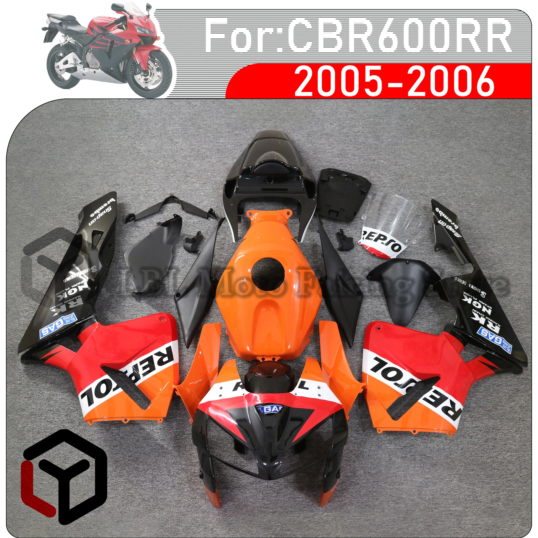 

Обтекатель для мотоцикла HONDA CBR600RR CBR 600RR CBR 600 RR F5 2005 2006, обтекатель для Honda CBR600rr 2005 2006