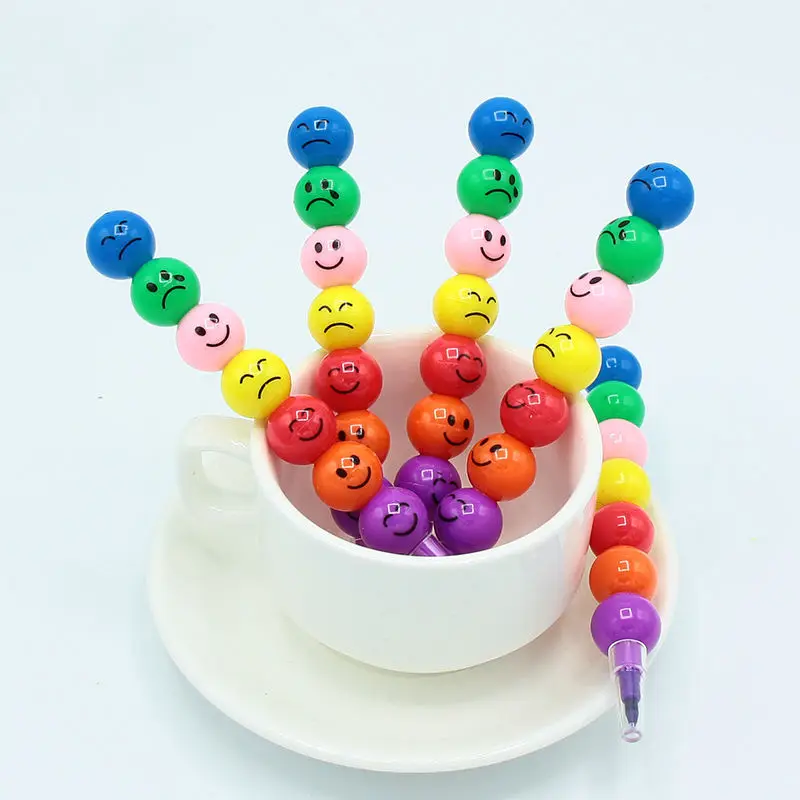 

10 PCS/Lot Creative 7 Colors Sugar-Coated Haws Crayons Cartoon Graffiti Pen Stationery Gifts For Kids Crayon Wax Pencil