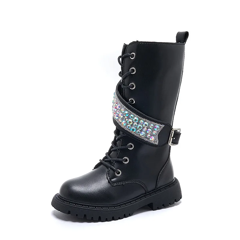 Spring Autumn Beige Black Princess High Boots for Catwalk Girls' Long Boots Children Non-Slip Rhinestone Sequins Leather Shoes
Spring Autumn Beige Black Princess High Boots for Catwalk Girls' Long Boots Children Non-Slip Rhinestone Sequins Leather Shoes