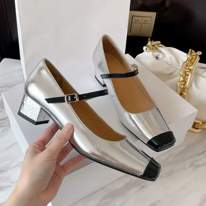 Size 33-40 Natural Genuine Leather Birthday Party Shoes Women Heels Shoes Square Toe Mixed Colors Fashion High Heel Shoes
Size 33-40 Natural Genuine Leather Birthday Party Shoes Women Heels Shoes Square Toe Mixed Colors Fashion High Heel Shoes