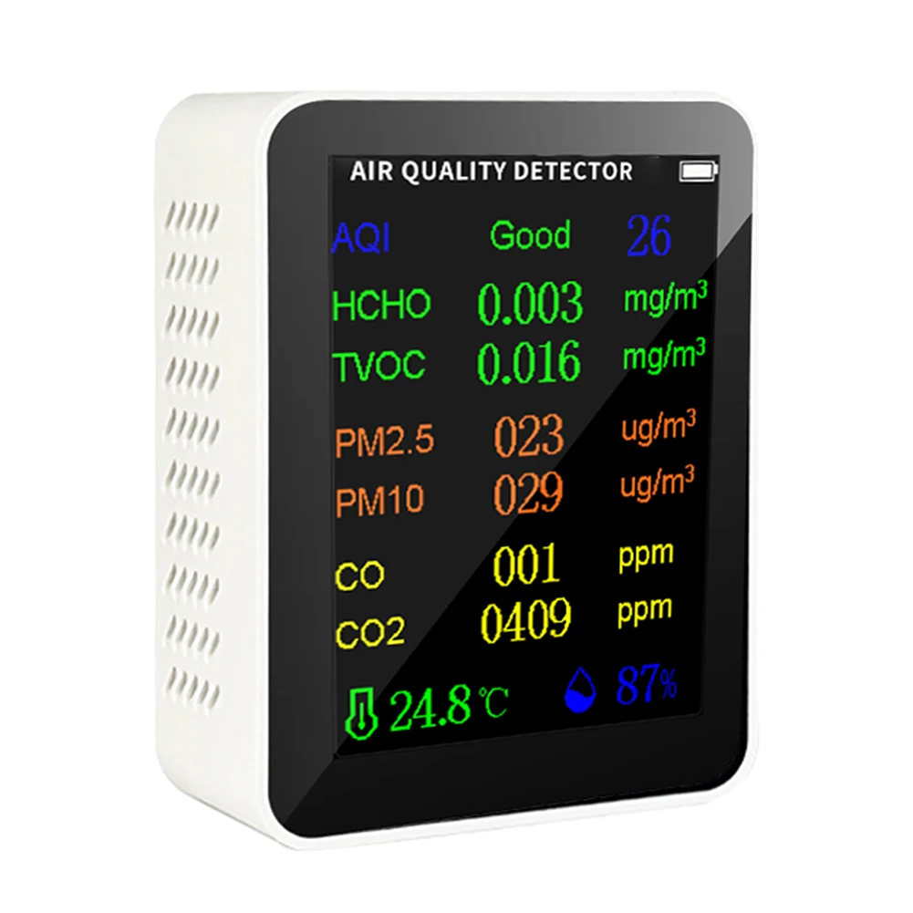 1pcs Air Quality Meter 10 In1 PM2.5 PM10 HCHO AQI Temperature Humidity Tester 0-5000PPM CO2 Wifi Version Gas Detectors
1pcs Air Quality Meter 10 In1 PM2.5 PM10 HCHO AQI Temperature Humidity Tester 0-5000PPM CO2 Wifi Version Gas Detectors