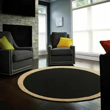 Rug 100% Natural Jute Handmade Round Reversible Braided Rug Modern Area Carpet 
Rug 100% Natural Jute Handmade Round Reversible Braided Rug Modern Area Carpet