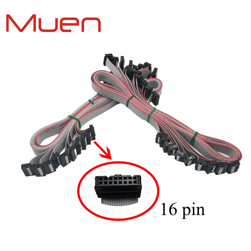 

Flat Ribbon Data Cables 16pin for LED Display Receiving Card connection Pure Copper Signal 20cm 40cm 60cm 80cm 100cm Length