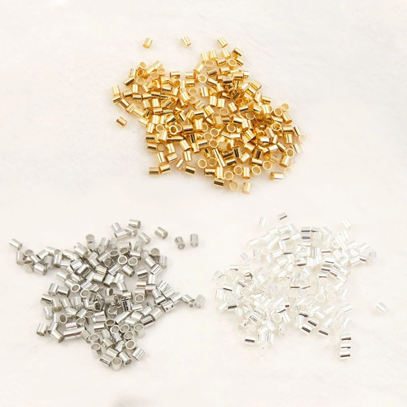 200pcs 18K Gold Plated Tube Crimp End Beads Tiny Column Lined End Spacer Terminators Tips for DIY Craft Bracelet Jewelry Making
200pcs 18K Gold Plated Tube Crimp End Beads Tiny Column Lined End Spacer Terminators Tips for DIY Craft Bracelet Jewelry Making