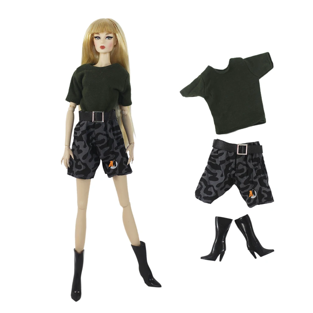 1 Set Sports Clothes for Barbie Doll Lady Office Causal Shirt+ Shorts+ Boots For 1/6 Kurhn BJD Doll Accessories
1 Set Sports Clothes for Barbie Doll Lady Office Causal Shirt+ Shorts+ Boots For 1/6 Kurhn BJD Doll Accessories