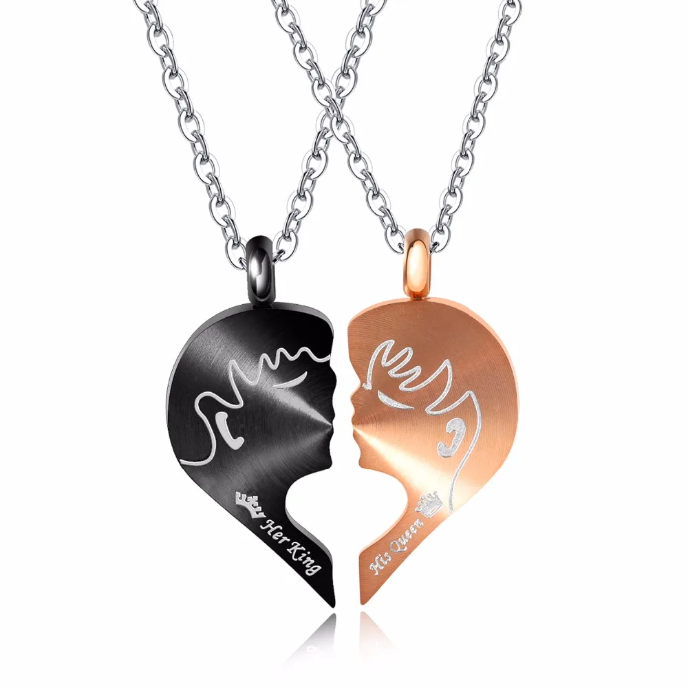 2pcs Set - Stainless Steel Men Women Couples Lover Pendants Necklaces for Lover Black Silver Gold Color Fashion Jewelry
2pcs Set - Stainless Steel Men Women Couples Lover Pendants Necklaces for Lover Black Silver Gold Color Fashion Jewelry