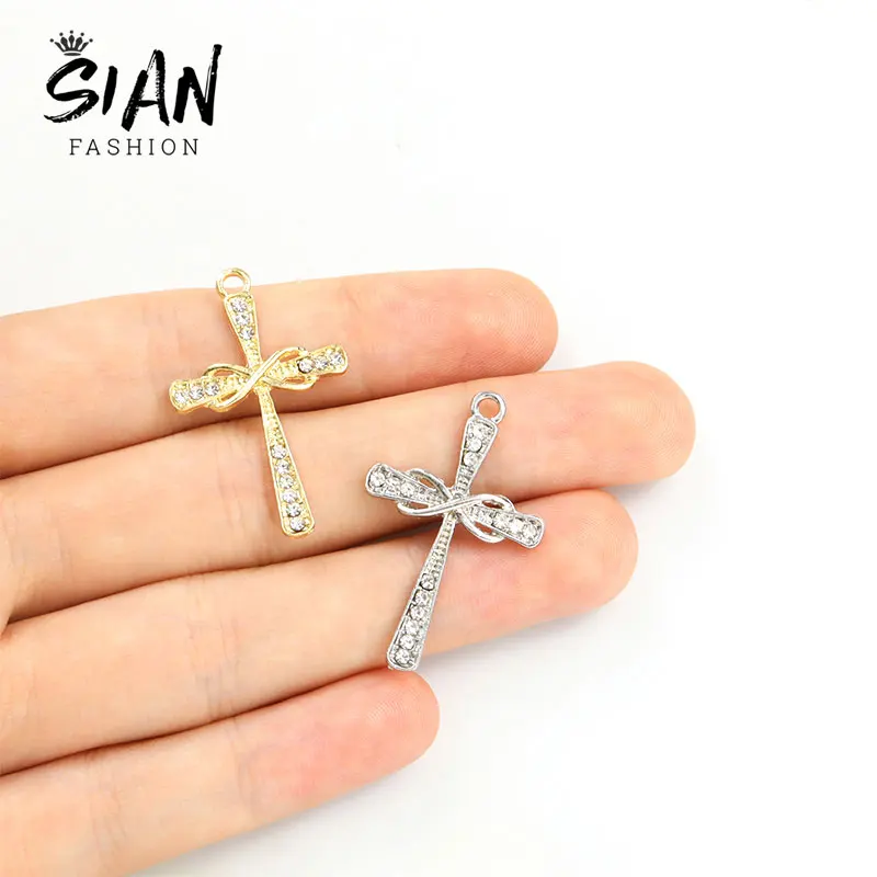10pcs Trendy Crystal Cross Charms Infinity Symbol Alloy Metal Pendants Silver Color DIY Handmade Jewelry Fit Necklace Bracelet
10pcs Trendy Crystal Cross Charms Infinity Symbol Alloy Metal Pendants Silver Color DIY Handmade Jewelry Fit Necklace Bracelet