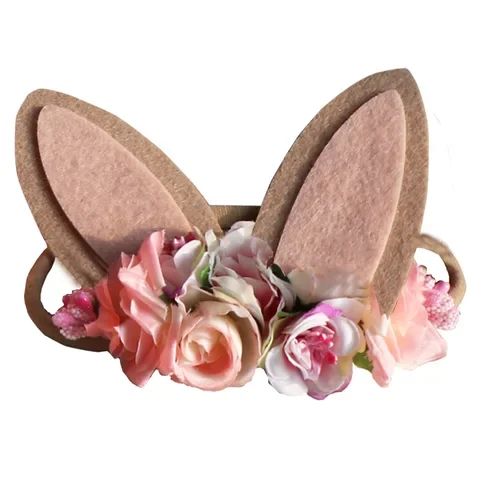 

2022 Happy Easter Decoration Easter Rabbit Ears Headband Welcome Spring Bunny Party Decor Supplies Kids Easter Gift Party Favor