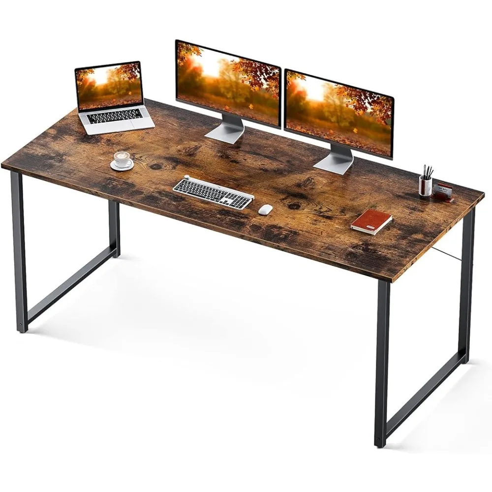 

Coleshome 63 Inch Computer Desk, Modern Simple Style Desk for Home Office, Study Student Writing Desk, Vintage