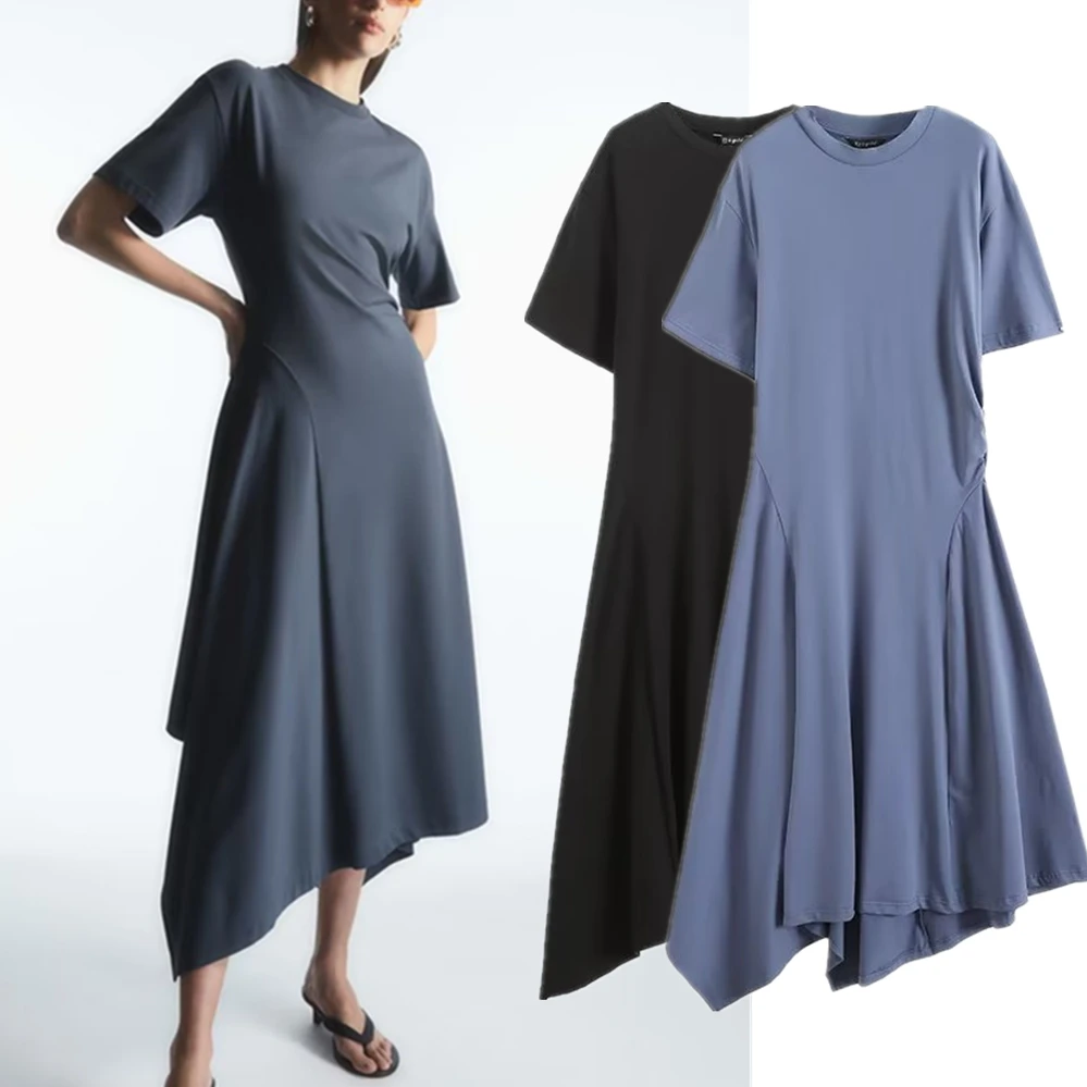 Jenny&Dave Fashion Cotton Round Neck Summer Dress For Women British Blogger Simple Splicing Slim Midi Dress
Jenny&Dave Fashion Cotton Round Neck Summer Dress For Women British Blogger Simple Splicing Slim Midi Dress