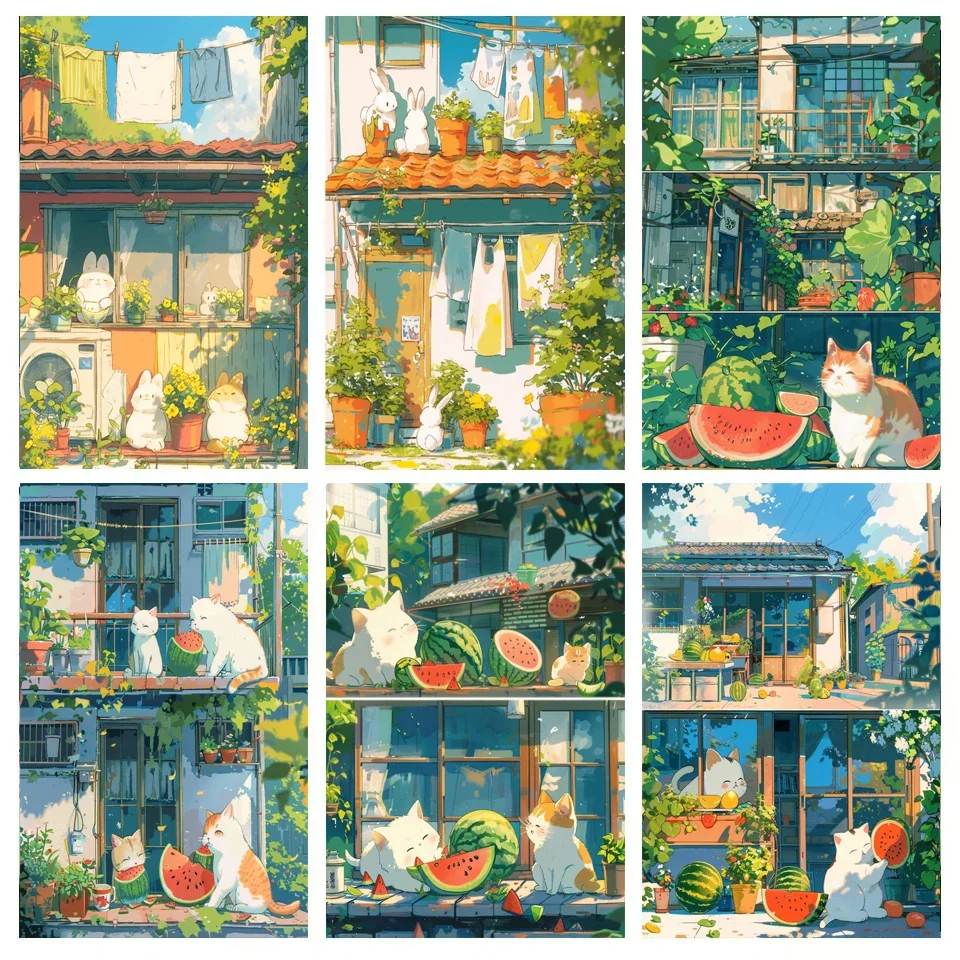 Hand Painted Storyboard Cat And Rabbit Animals House Landscape Painting by Numbers DIY Canvas Art Home Decoration Gift Kit
Hand Painted Storyboard Cat And Rabbit Animals House Landscape Painting by Numbers DIY Canvas Art Home Decoration Gift Kit