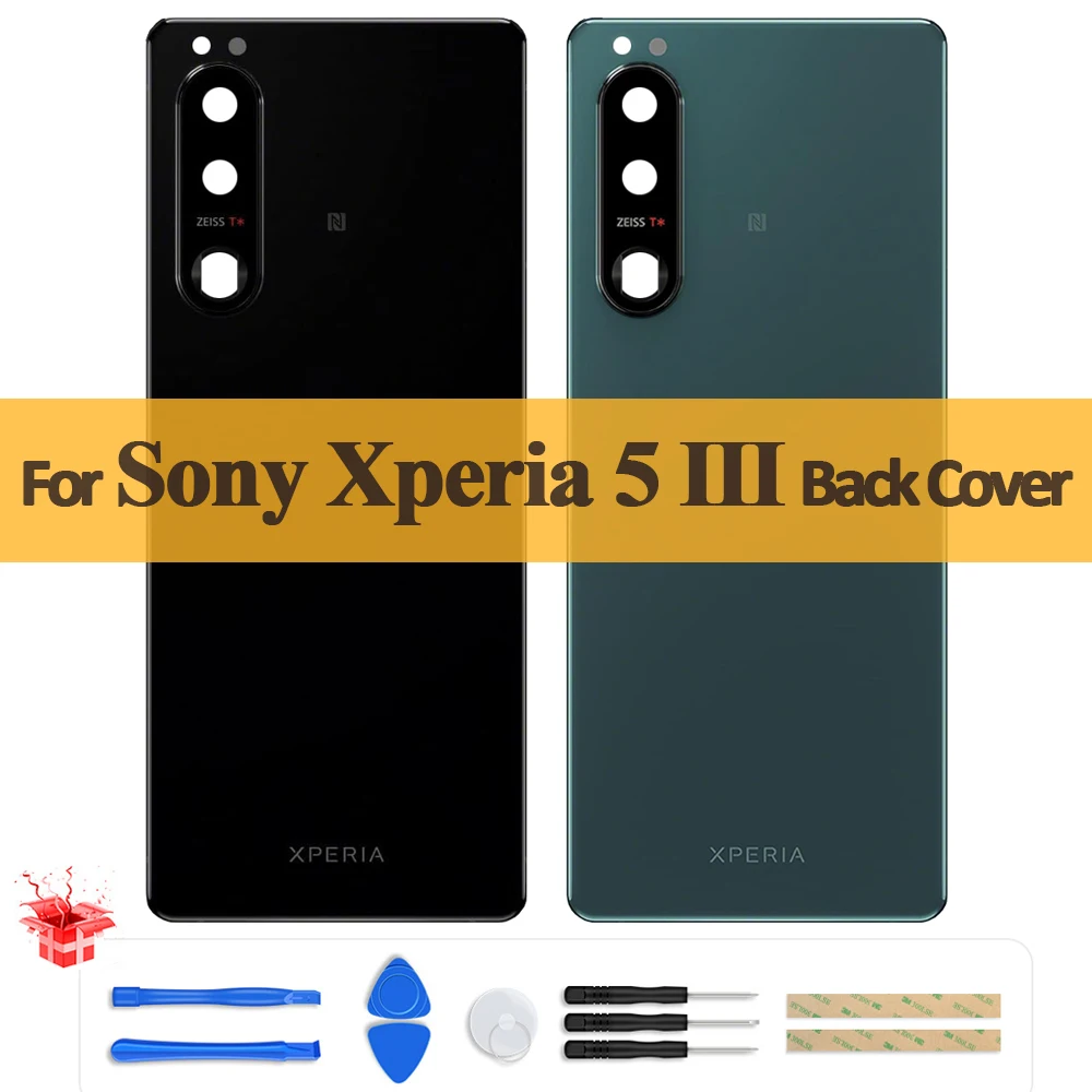 

Original Back Glass For Sony Xperia 5 III Battery Back Cover Glass Housing Rear Door Case Parts With Camera Lens Adhesive Glue
