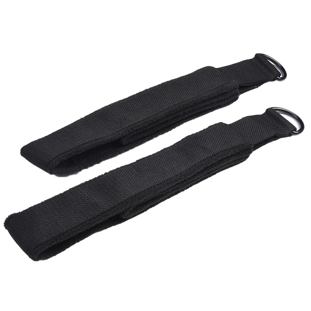 

For Home Gym Foot Straps With D-rings Workout Strap For Foot Reformer Soft Straps Training Belt 2pcs Double Loop