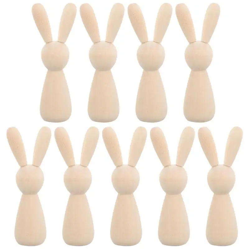 10pcs Unfinished Wooden Peg Dolls Peg Rabbit Wooden Figures Blank Peg Doll Rabbit For Diy
10pcs Unfinished Wooden Peg Dolls Peg Rabbit Wooden Figures Blank Peg Doll Rabbit For Diy