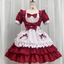 Bowknot Puff Sleeve Princess Lolita Dress Summer Apron Dresses Cosplay Costumes Platycodon First Love Christmas Dress Women
Bowknot Puff Sleeve Princess Lolita Dress Summer Apron Dresses Cosplay Costumes Platycodon First Love Christmas Dress Women